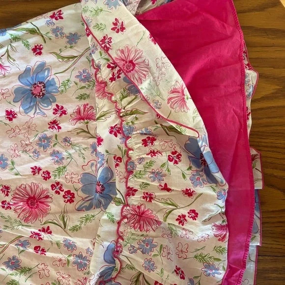 VTG Emily West Girl's Sz 14 Floral Prairie Midi Dress 70s Style Belted EUC Lined - Picture 10 of 12